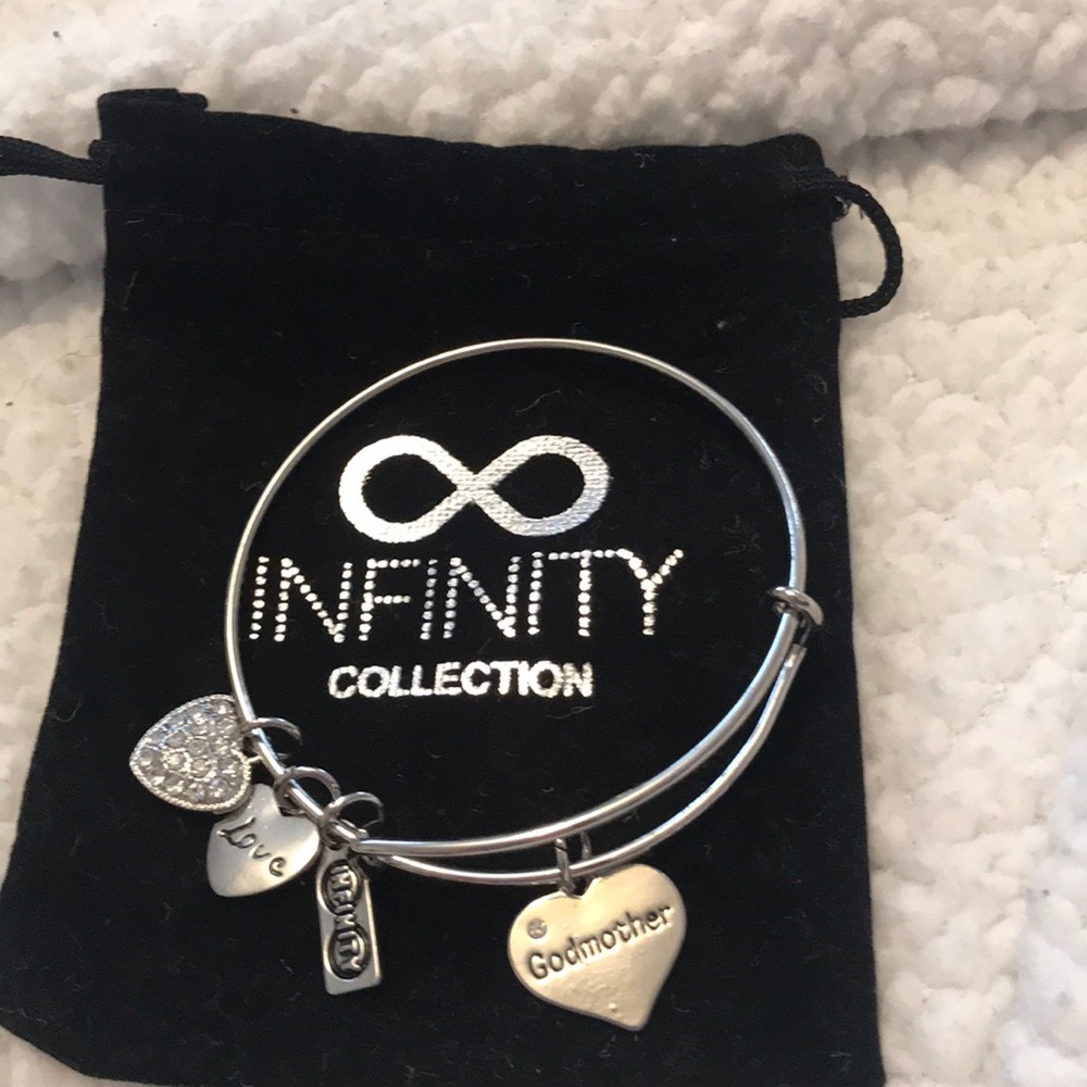Brand new silver godmother bangle bracelet